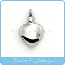 TKB-P0110 Urn opening shown of Heart of Hearts Stainless Steel cremation jewelry